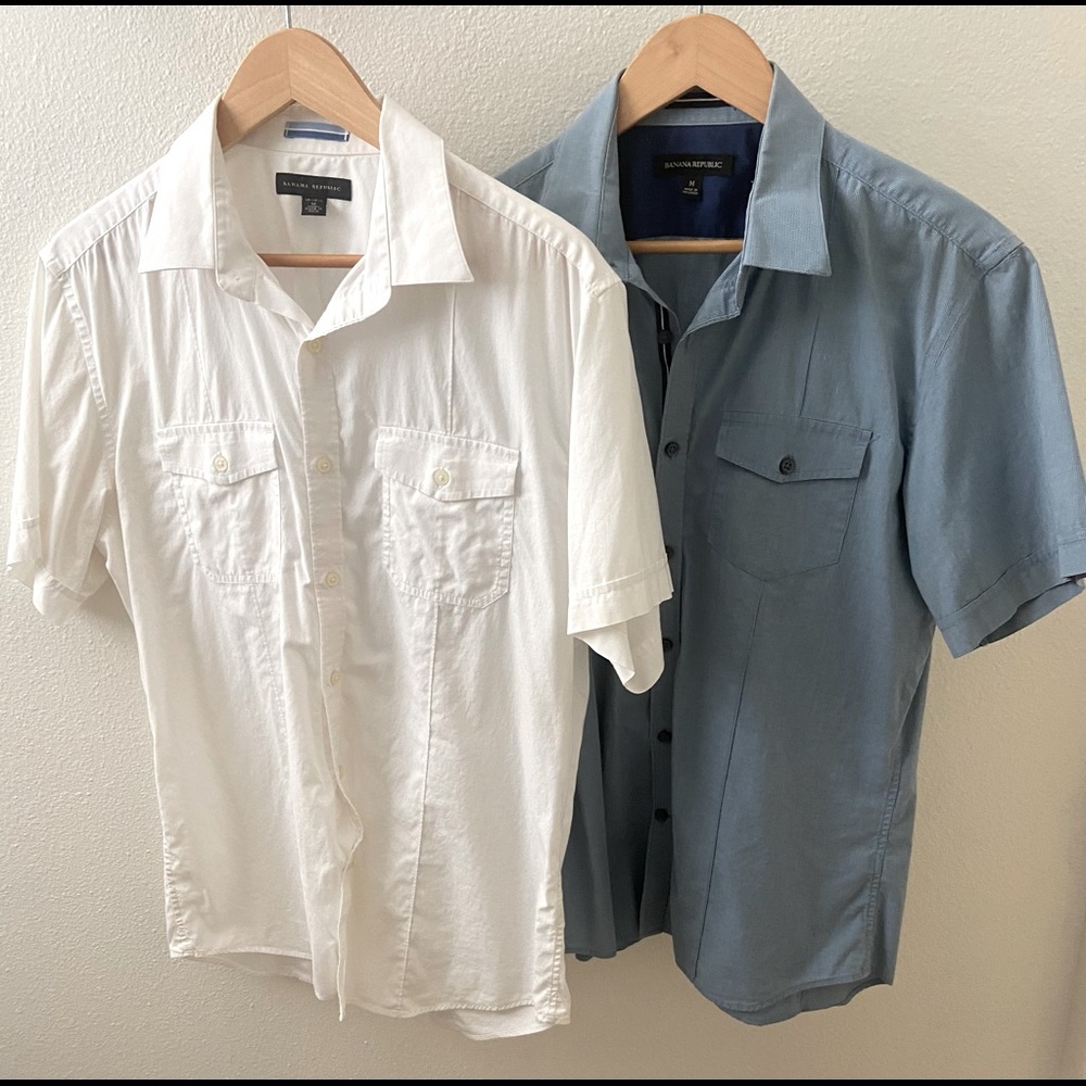 Banana Republic short sleeve dress shirts